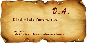 Dietrich Amaranta névjegykártya